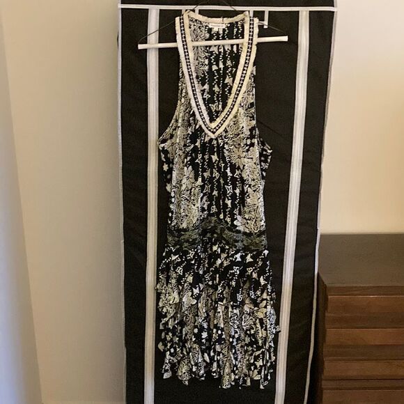 Poupette St Barth Beline Tank Dress/Coverup in Black & White Print. Size Large. - Picture 1 of 7
